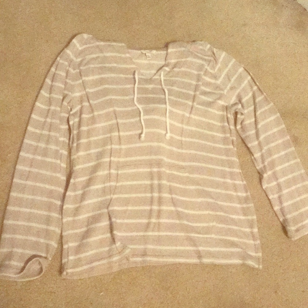 Sonoma stripped hooded sweater